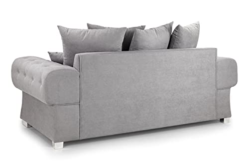 Honeypot Sofa - Verona Scatterback Sofa Grey 3 Seater - Soft Grey Fabric Upholstered Couch for Living Room | Setup Included | Made in EU | Built to Last (3 Seater,Grey) - Image 7