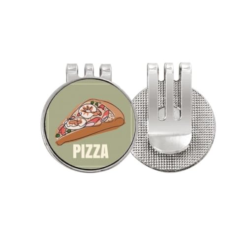 Marcador de pelota de golf clip magnético pizza mariscos para gorra