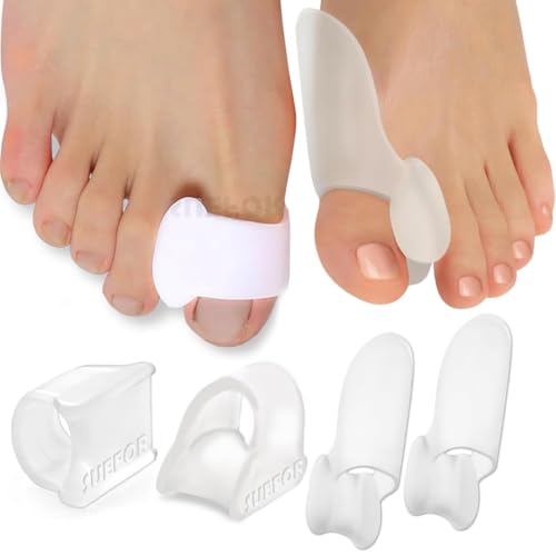 Image of Bunion Corrector Silicone Toe Separators For Fast Pain Relief - Orthopedic Bunion Spacers Spreader Free Size (Thum + Toe)