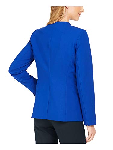 Calvin Klein Womens Blue Blazer Jacket Petites Blue- Size 2P2