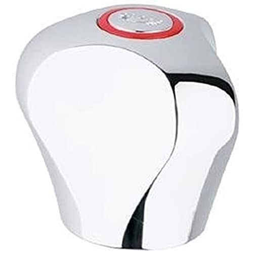 GROHE Treflor Griff blau/rot (mit Griffbefestigung, langlebige Oberfläche), chrom, 45124000