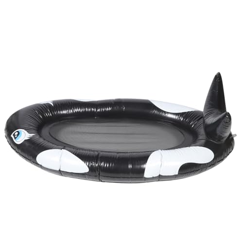 POPETPOP Hamaca Inflable Ballena con Red Cesta inflables colchoneta Hinchable Piscina colchoneta Inflable Piscina tumbonas hamacas Colgantes Silla de Malla Flotante Cama Solar Black