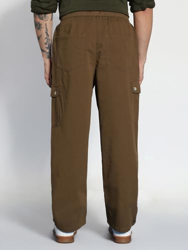 Image of Urbano Fashion Men's Loose Baggy Fit Cargo Jogger Chino Pant with 6 Pockets Stretchable