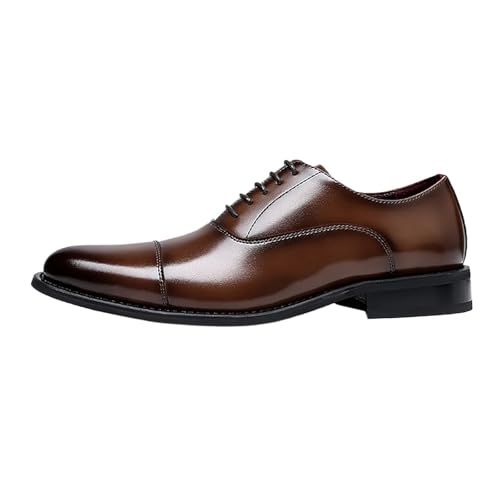 Handmade Oxford Dress Shoes Men Genuine Cow Leather Suit Shoes Three-Joint Leather Shoes for Men