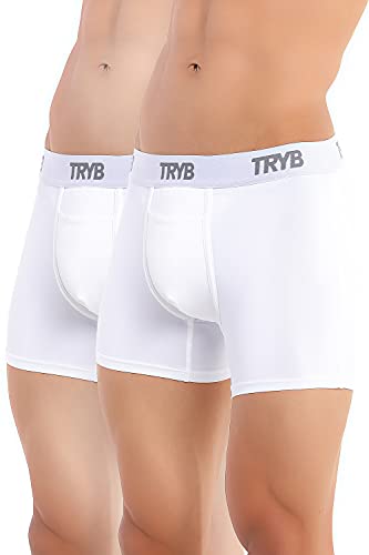 Image of TRYB Sports Underwear for Men | Stretchable Active Square Cut Trunks for Running & Gym Workout | Quick Dry, Breathable, Moisture Wicking & Anti Chafing | Sports Innerwear Boxers
