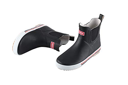 Reima Ankles Waterproof Low Cut Rain Boots Outdoor Rubber Boot For Kids 569399999033, Black, 1.5/2 Youth #TOP3