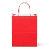 Dsquare 24ct Food Safe Premium Paper & Ink Color Kraft Bag with Handle 10 x 8 in - Party Favor Gift