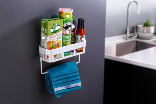 Image of 4-Pack Plastic Wall Corner Shelf, Contemporary Style, Bathroom /Kitchen Corner Wall Mount Holder, Self-Adhesive, Quick Draining, Humidity-Resistant