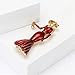 Fashion Lady Brooch Pin for Women Girls Colorful Enamel Crystal Lapel Pins Charm Dress Accessories Coats Scarves Bags Ceremony Clothes Elegant Handmade Holiday Party Jewelry (Red)