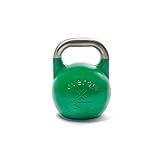 Kettlebell Competición Inox Evergy 24 KG. Pesa Rusa de alta calidad para Entrenamiento Funcional en casa. Kettlebell Swing, Snatch, Clean,Press o Sentadilla. Pesos Fitness Crossfit