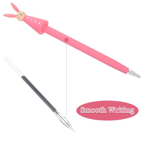 Set 3 bolígrafos de gel diseño conejo kawaii miniatura 3