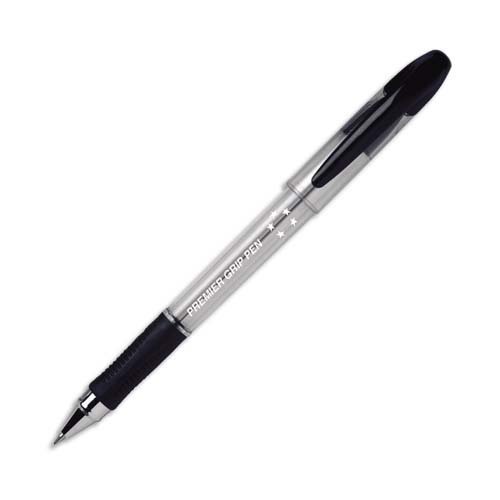 2XGrip Ball Pen 1.0mm Tip 0.5mm Line Black [Pack of 12]