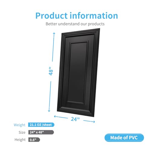 Image of Art3d Drop Ceiling Tiles, 24x48in. Black (24-Pack)