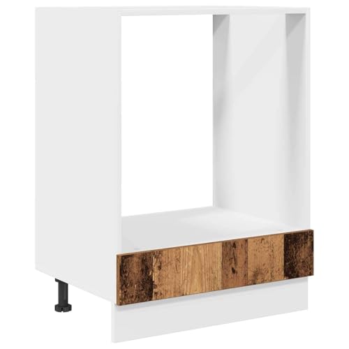 WRJENFSC Armoire de cuisine aspect bois vieilli, armoire suspendue en bois 60 x 46 x 81,5 cm, armoire moderne et compacte avec beaucoup d'espace de rangement