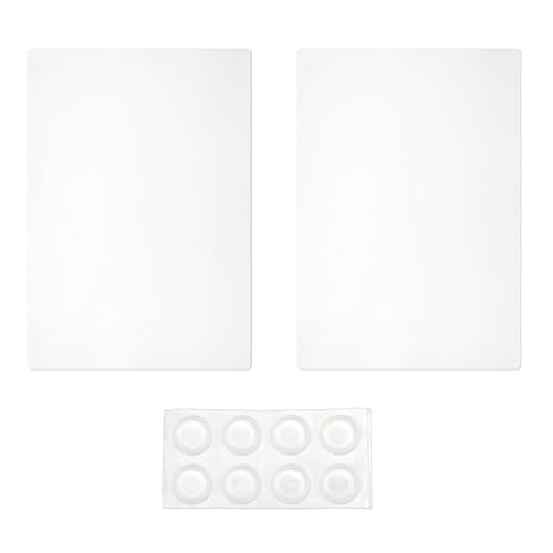 Juego de tablas de cortar de acrílico, tabla de cortar de cocina antideslizante transparente con diseño apto para lavavajillas para el hogar, cocina, restaurante, camping, 2