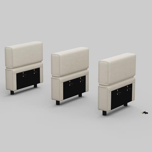 Belffin Modular Sectional Sofa Armrest Backrest Module for Sectional Couch Side Part Armrest/Backrest (Set of 3) Velvet Grey 3 Armrest/Backrest Module