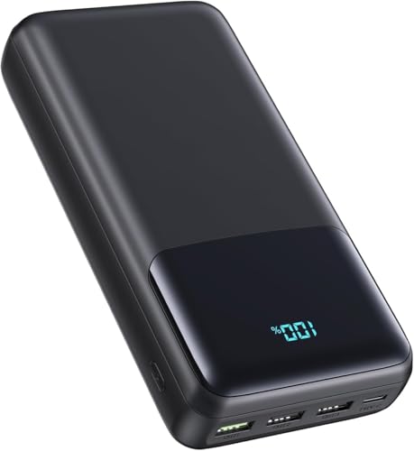 DRMARE Power Bank 50000 mAh, 22,5 W Caricabatterie portatile USB C a ricarica rapida con 4 uscite 2 ingressi, batteria da campeggio essenziale da viaggio con display LCD per iPhone, Samsung, Huawei