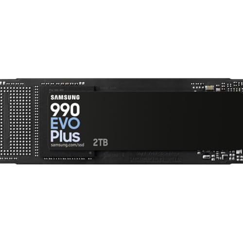 Samsung Memorie MZ-V9S2T0BW 990 EVO Plus SSD Interno da 2TB, PCIe Gen 4.0 x4 / 5.0 x2 NVMe 2.0, memoria progettata per professionisti e giocatori occasionali, compatibile con PC