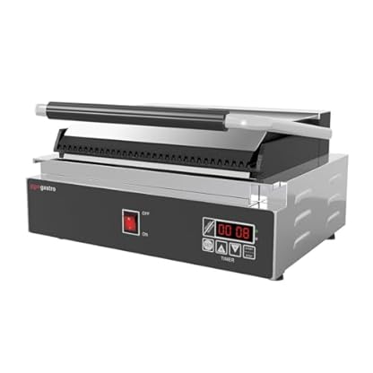 GGM Gastro | DKGJ322 | Kontaktgrill - 2,2 kW - Digital - oben & unten Gerillt - Grillfläche: 350x240mm – Bild 6