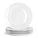 Argon Tableware białe szerokie obramowane talerze obiadowe - 268 mm (10,5 cala) - pudełko 6