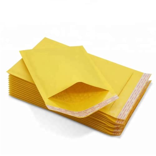 100 Pack Kraft Bubble Mailers 14 x 18 Inch Yellow Padded Envelopes Small Business Mailing Packages Self Sealing Tear Resistant Bulk Mail Shipping Bags