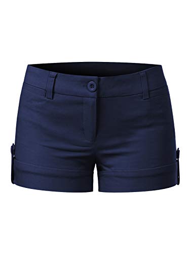 Design by Olivia Women's Body Enhancing Comfort Modern City Cuffed Short with Pockets2