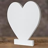 15 Inch White Wood Letters, Extra Large Unfinished Wooden Letters for Wall Decor, Printable Alphabet Letters Free Standing Solid Letters for Home Bedroom Wedding Birthday Party DIY Craf (Heart-shaped)