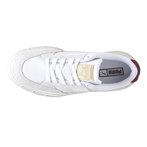 PUMA Womens Mayze Stack Luxe Platform Sneakers Shoes Casual - White4