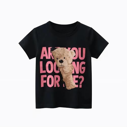 Image of 100% Cotton Girls T-Shirt 2-Pack Cute Tops Casual Soft Printed Toddlers Tees Layering 18Months-8Years