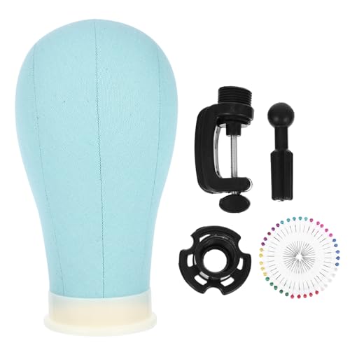 FRCOLOR Portable Bald Head Model Wig Bracket Head Mold Display Wig Stand Canvas