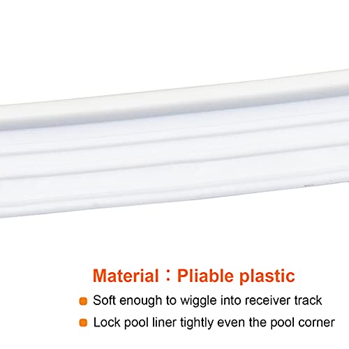 120'ft Roll Swimming Pool Liner Bead Lock for Above-Ground & In-Ground Swimming Pool Beaded Liners,White