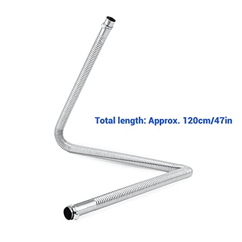 Image of color tree Stainless Steel Exhaust Pipe 1 Inch 2.5CM ID Parking Air Heater Fuel Tank Diesel Gas Vent Hose Length 47.2Inch 120CM