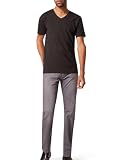 Pierre Cardin Herren T Shirt V Ausschnitt T Shirt V | Männer Basic Tshirt | Tee | modern fit | Schwarz 9000 9000 | L