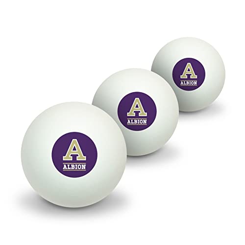 Albion College Primary Logo Novelty Table Tennis Ping Pong Ball 3 Pack