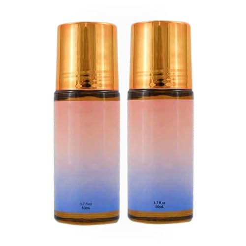 Aceite De Ricino OrgáNico En Roll-On,para Una Piel Radiante, Prensado En FríO Puro, con Bolita Dorada para Cabello,Piel Y UñAs,Regalo En Botella De Vidrio para Mujeres Y Amantes del SPA,Set De Viaje
