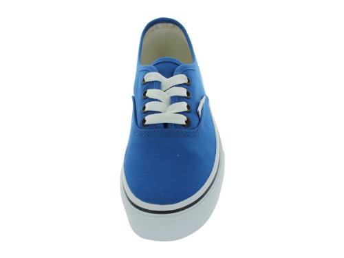 Image of Vans Boy's Fashion Sports Canvas Trainer, Snorkel Blue Black, 3 Big Kid