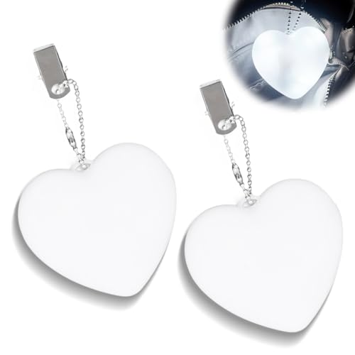 New Purse Light, Purse Glow Heart Light Headbag Light Girls Purselight Cute Light for Valentine's Day, Birthday, Gifts (2pcs heart shape)