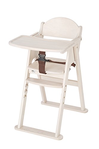カトージ 木製ハイチェア cena ステップ切り替え (ホワイト)