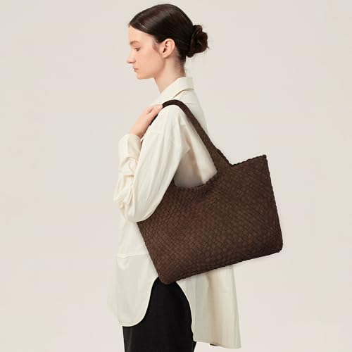 Image of Queenoris Shoulder Bags for Women, Fashion Purses and Handbags Top Handle Vegan Leather Shopper Satchel Large Travel Tote Bag | TOP HANDLE