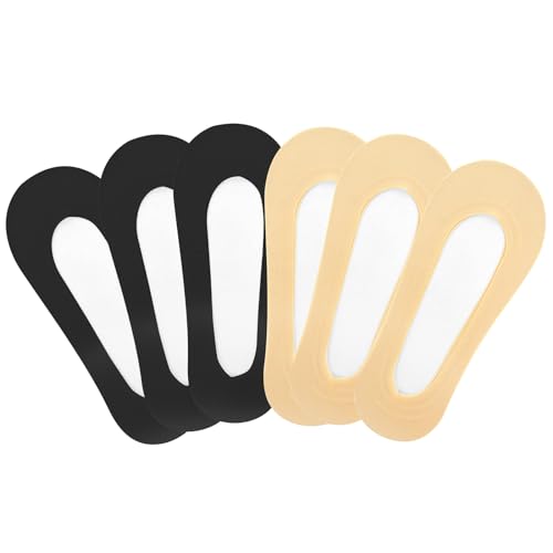 Lusofie 6Pairs No Show Socks Non Slip Flat Socks Ultra Low Cut Liner Invisible Socks for Women Girls Size 5-12 Footies