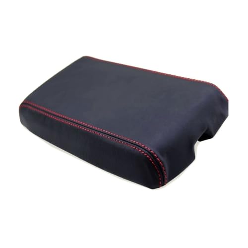 Venlcifjo Console Center Armrest Leather Synthetic Cover Red Stitch Vinyl for Chevy for Camaro 1982-1992 1pc CHE-CAM-8292 (Cover Solely, No Hardware Included)