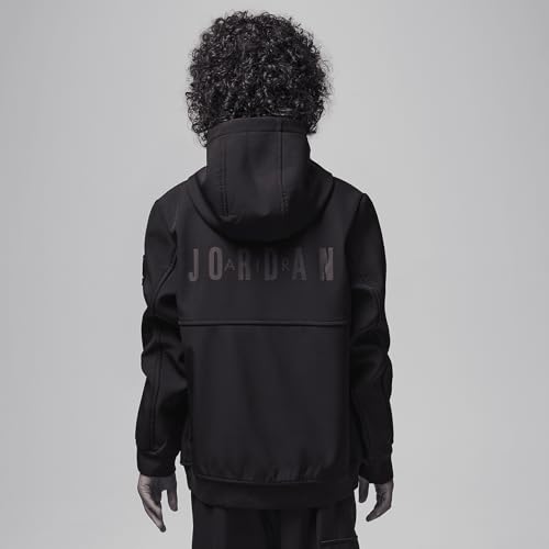 Nike Jordan Big Kids' Soft Shell Jacket (95D189-023, Black)2