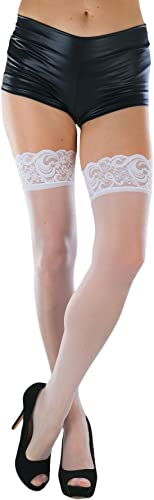 Image of ToBeInStyle Women's Cute Romantic Love Heart Print Thigh High Stockings