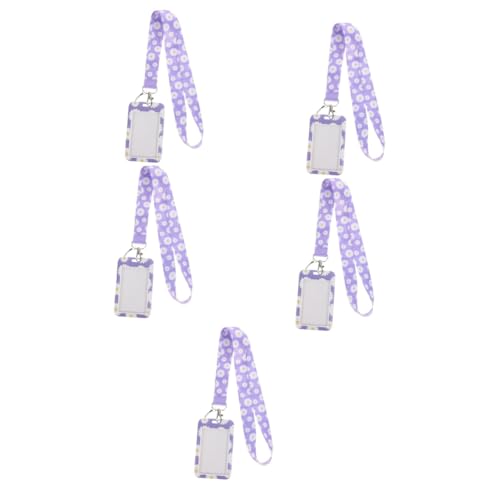 Support d'identification de lanière violet Operitacx avec 5 cordons pour badge
