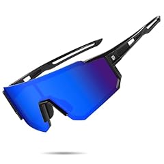 Black Frame Black Temple Revo Blue Lens