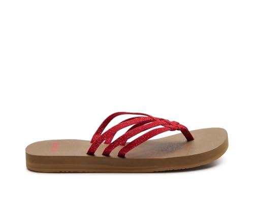 Sanuk Yoga Sandy II Sparkle | Flip Flops for Women | Yoga Sandals For Women | Women's Beach Sandals | Memory Foam Footbed2