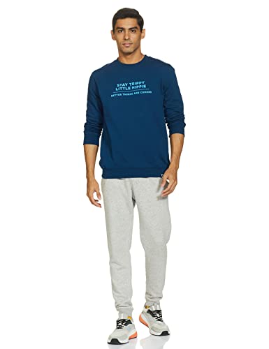 Image of Amazon Brand - Symbol Men Cotton Rich Light Weight Crew Neck Sweatshirt (Regular Fit)