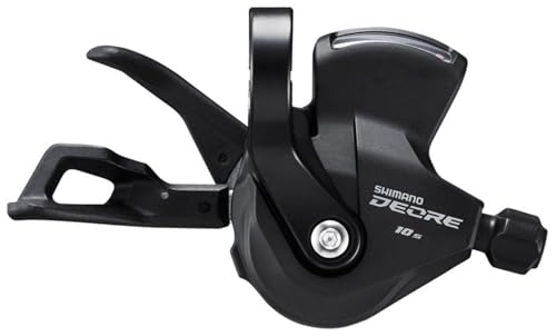 Velocità di trasmissione: 10 SHIMANO Deore SL-M4100-R Leva del cambio a destra, RapidFire Plus, 10 velocità, display ottico del cambio, nero