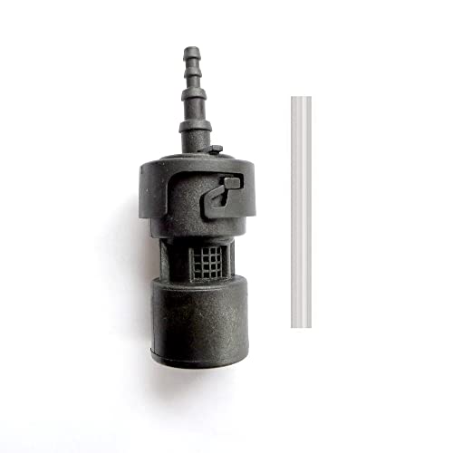 alfa-pool Fussventil, Rückhalteventil PP 4x6mm inkl. 2m Schlauch für Dosieranlagen (80270)