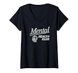 Photo Gallery donna trendy mental health club maglietta con collo a v Photo Gallery donna trendy mental health club maglietta con collo a v